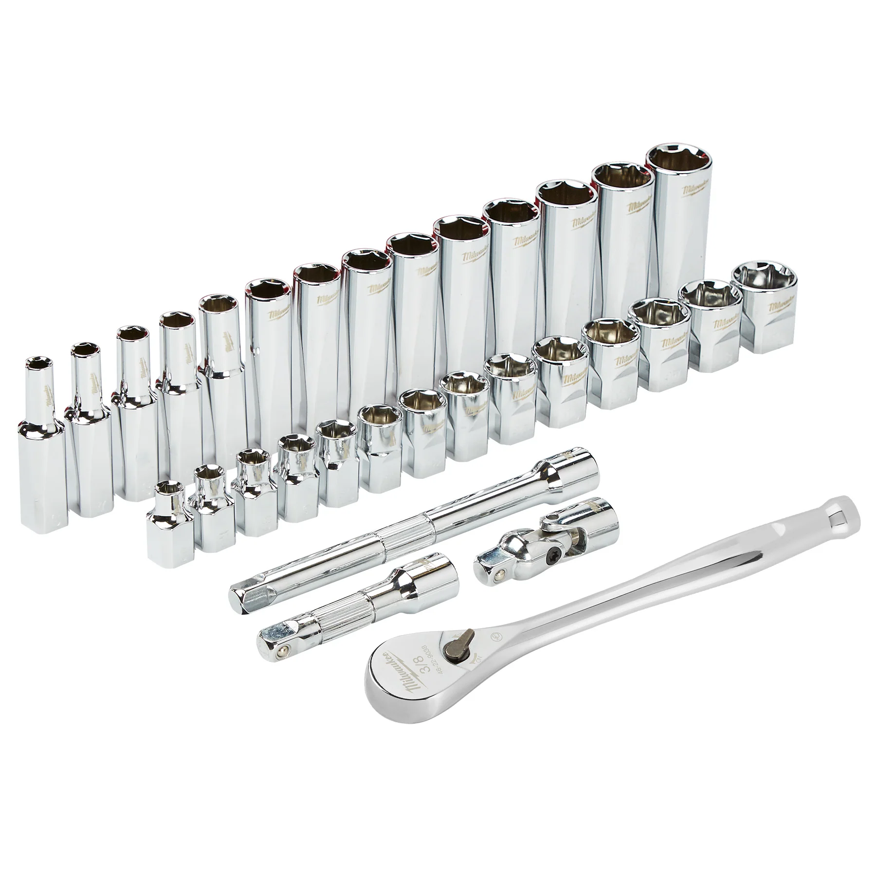 Milwaukee 32 pc. 3/8" Drive Ratchet & Socket Set - Metric - Image 2