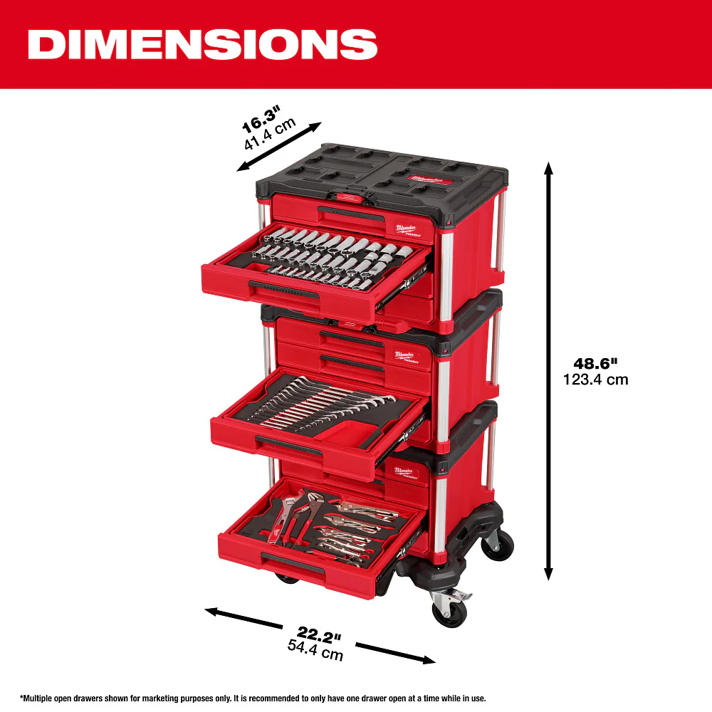 Milwaukee 366 pc. Master Mechanic's Hand Tool Set w/ PACKOUT Drawers & Dolly - Image 5