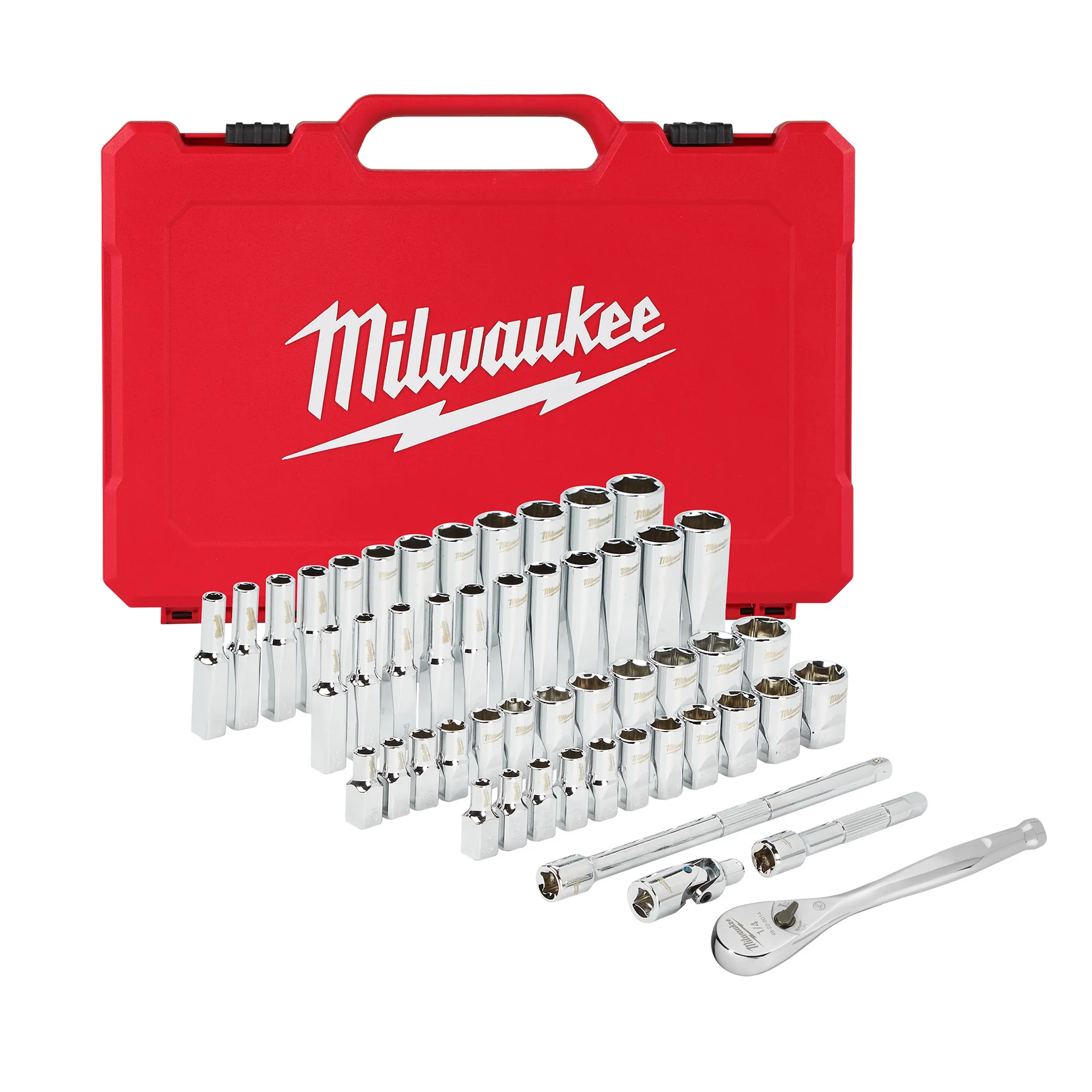 Milwaukee 50 pc. 1/4" Drive Ratchet & Socket Set - Metric & SAE