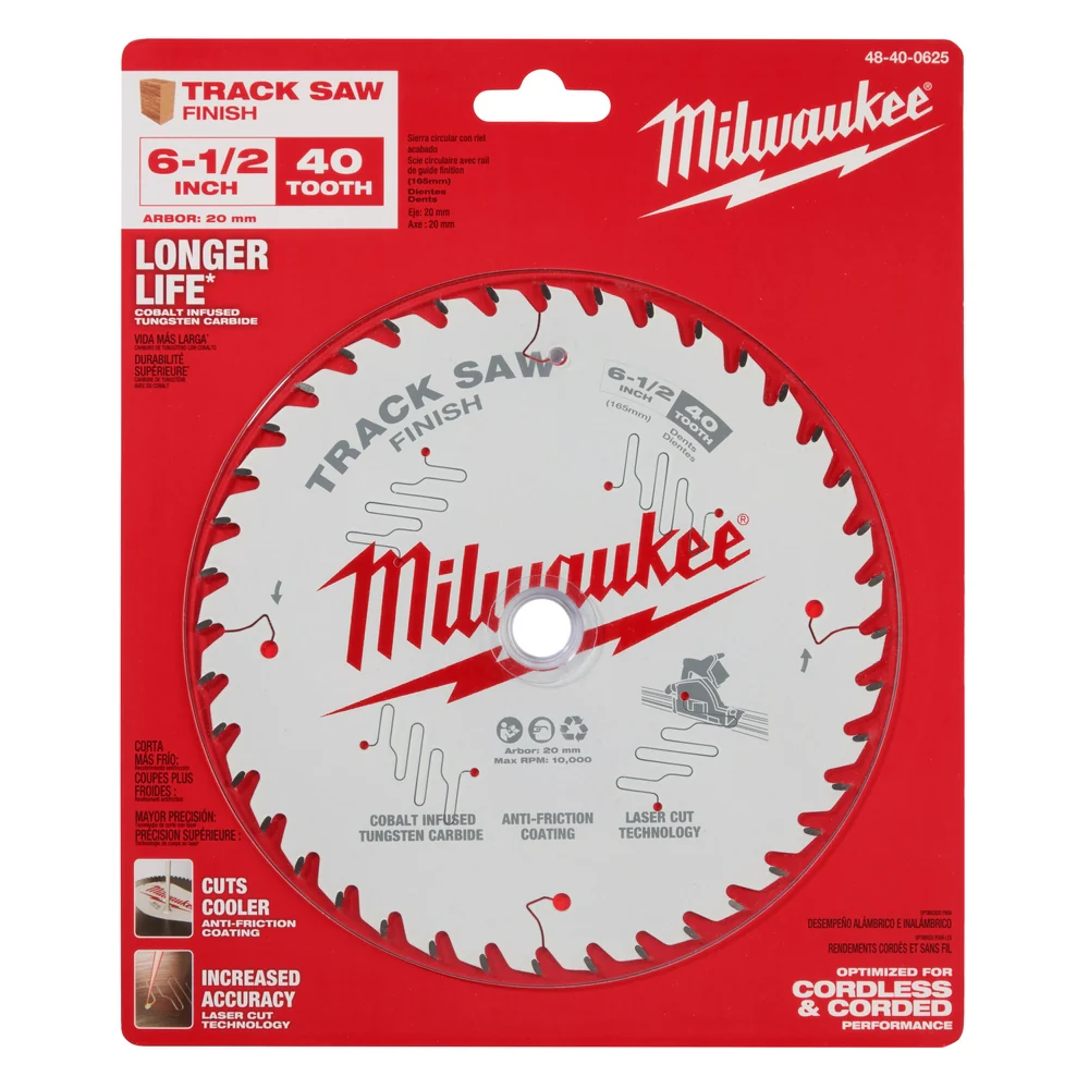 Milwaukee 6-1/2" 40T Finish Track Saw Blade - Image 2