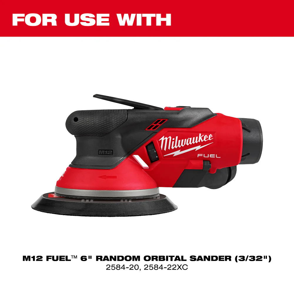 Milwaukee 6" Hook and Loop Sander Backing Pad - Image 2