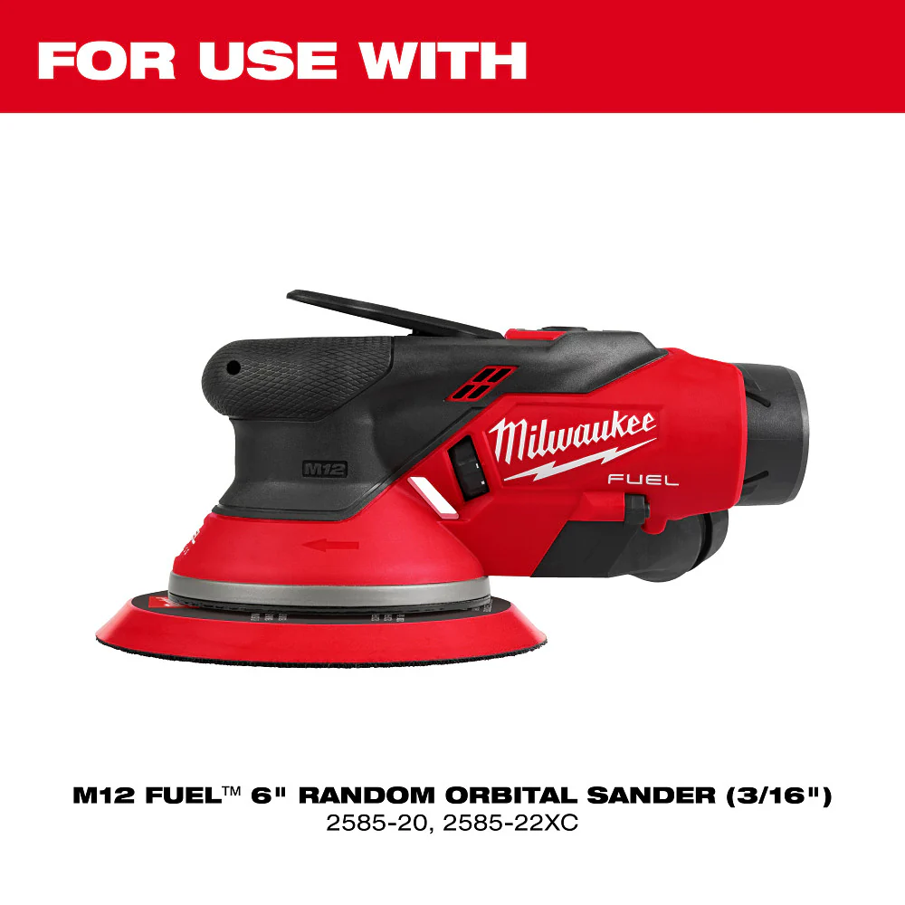 Milwaukee 6" Hook and Loop Sander Backing Pad - Image 6