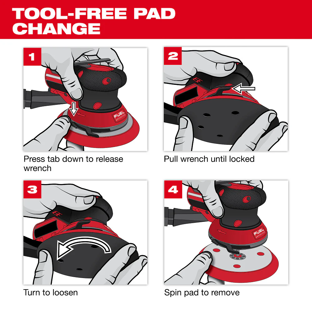Milwaukee 6" Hook and Loop Sander Backing Pad - Image 7