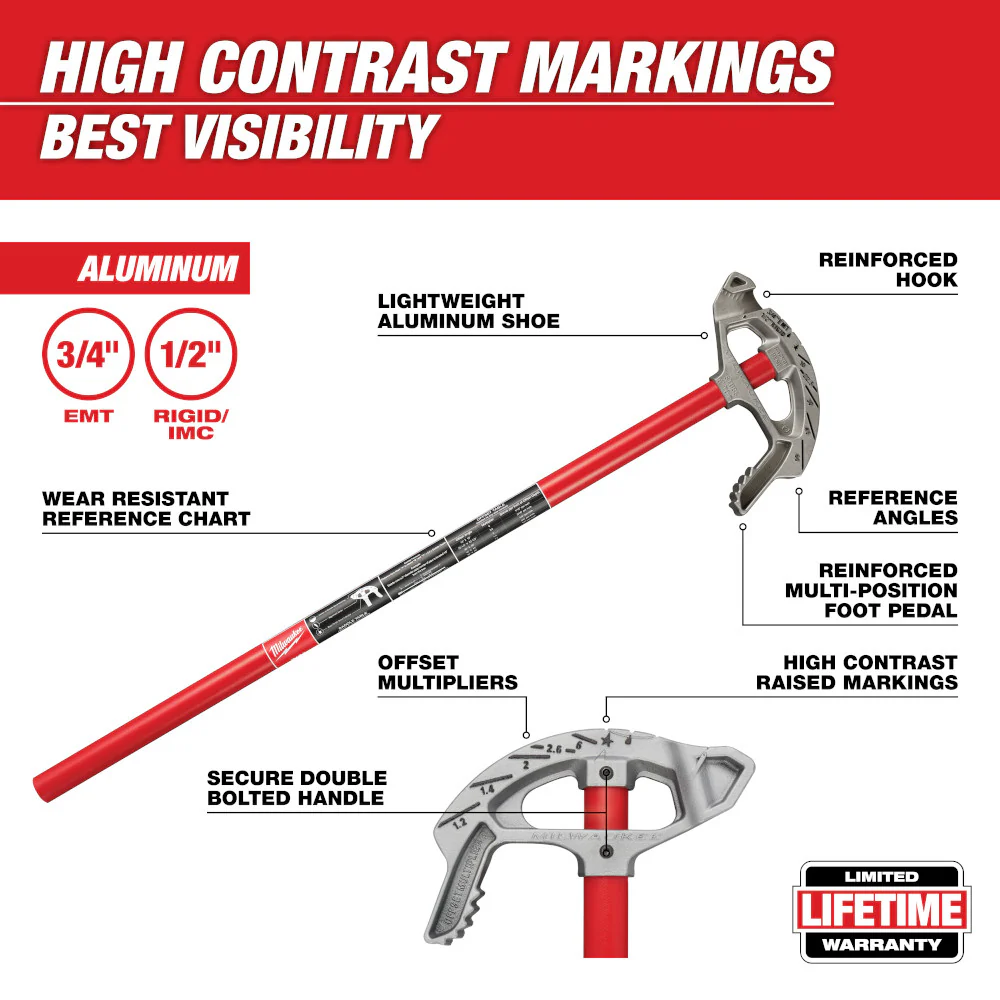 Milwaukee Aluminum EMT Conduit Bender - Image 10