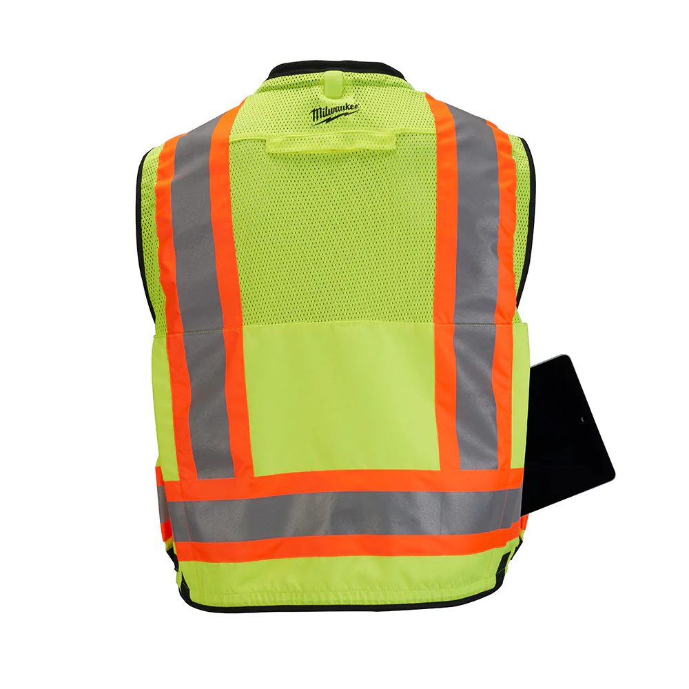 Milwaukee Class 2 Surveyor's High Visibility Safety Vest Yellow - Image 5