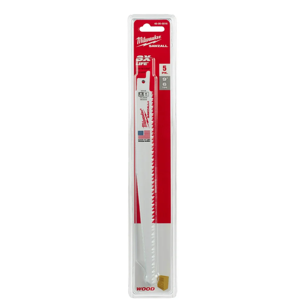 Milwaukee Clean Wood Cutting SAWZALL® Blades 5PK - Image 12