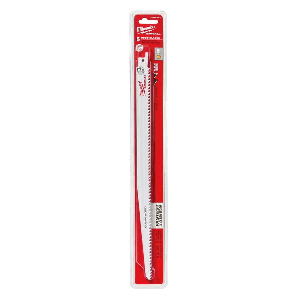 Milwaukee Clean Wood Cutting SAWZALL® Blades 5PK - Image 18