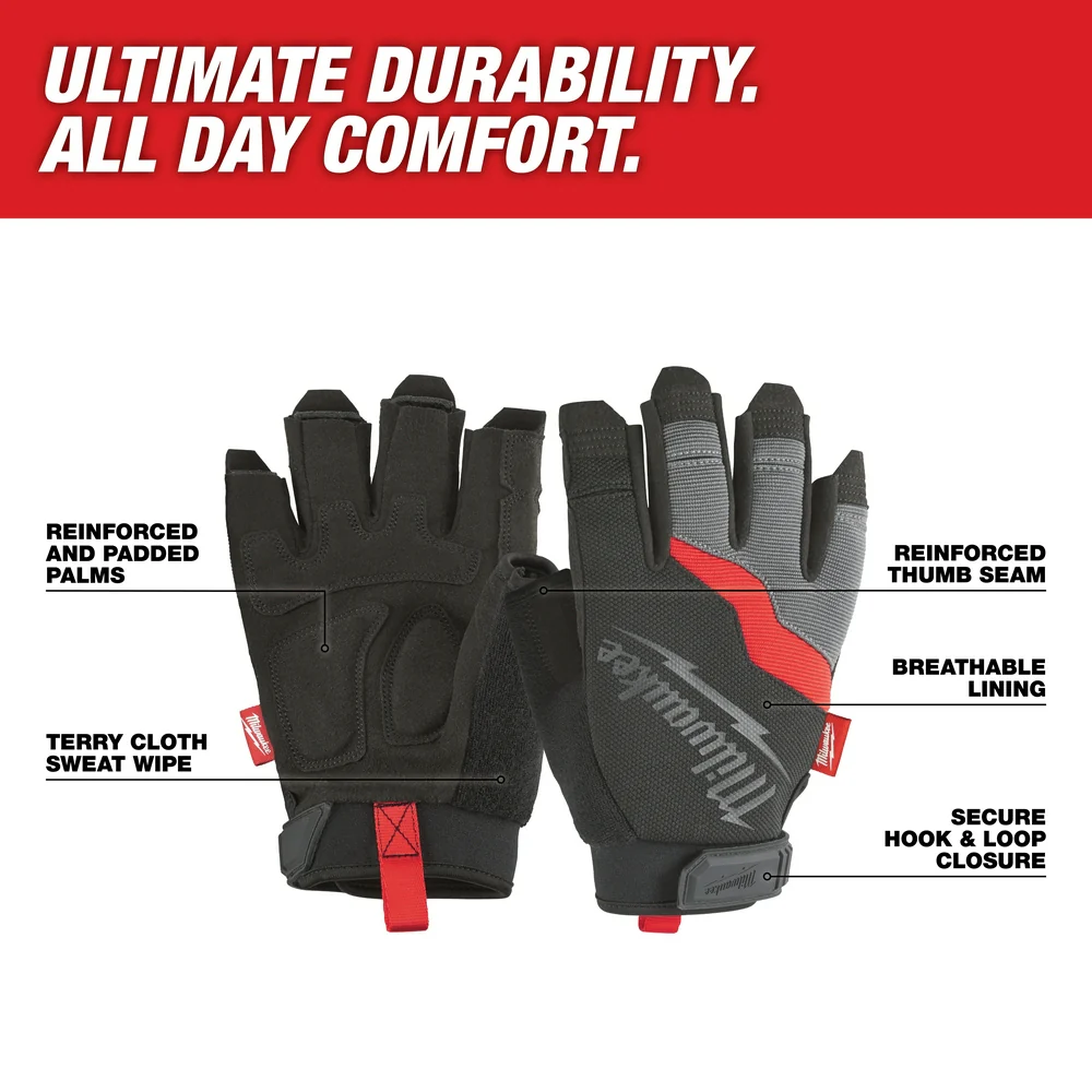 Milwaukee Fingerless Work Gloves - Image 14