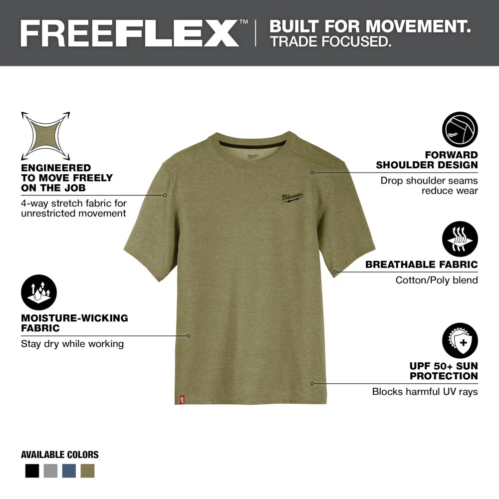 Milwaukee FREEFLEX™ Hybrid Short Sleeve Work T-Shirt - Image 14