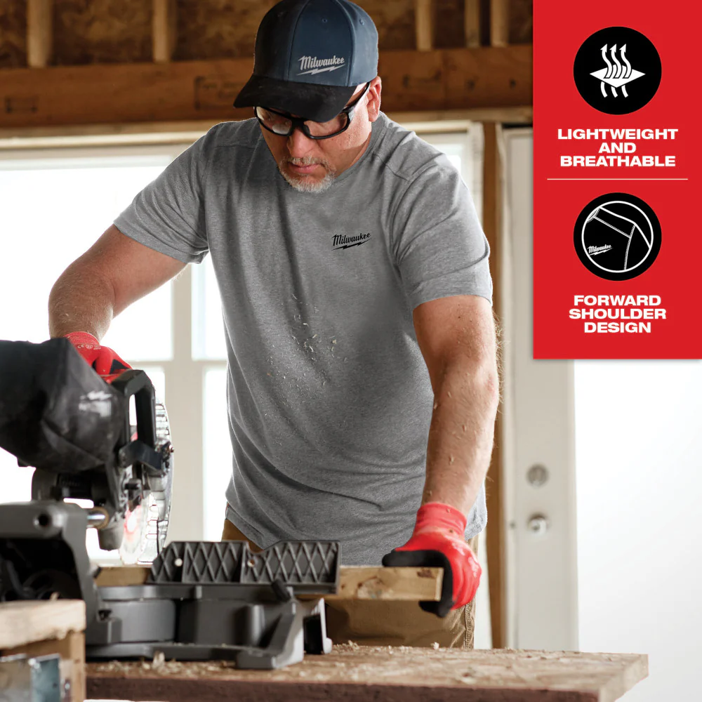 Milwaukee FREEFLEX™ Hybrid Short Sleeve Work T-Shirt - Image 7