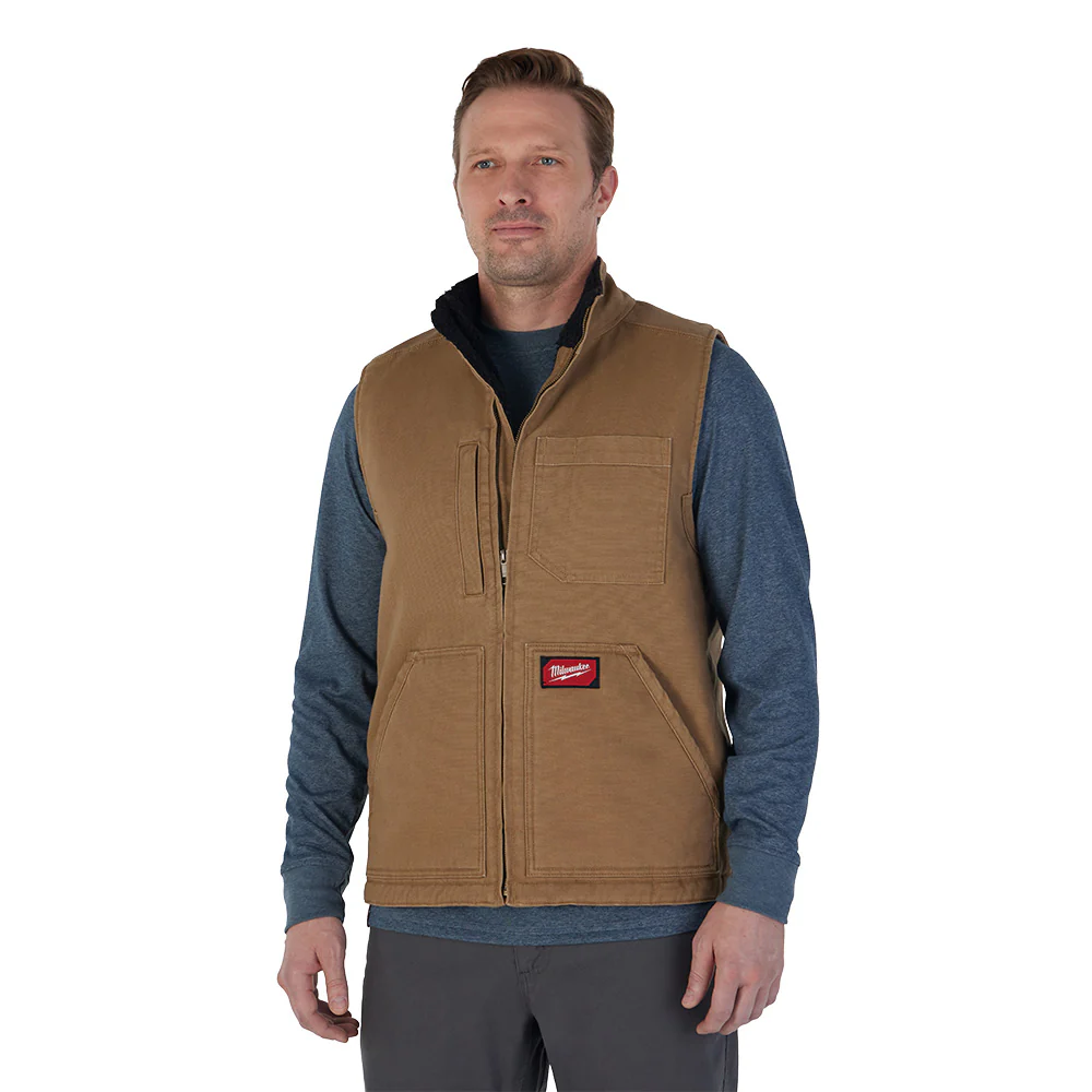 Milwaukee GRIDIRON™ Sherpa-Lined Vest - Brown - Image 2