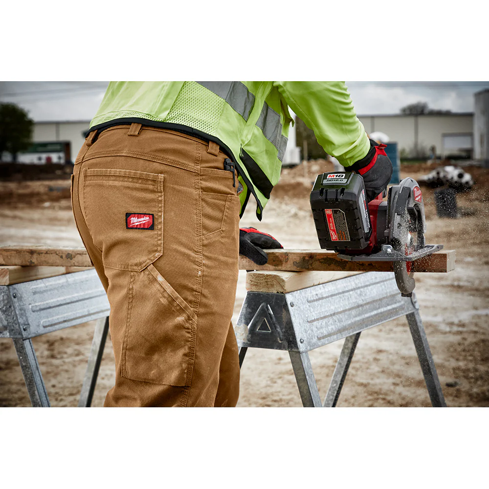Milwaukee Heavy Duty Flex Work Pants - Khaki - Image 13