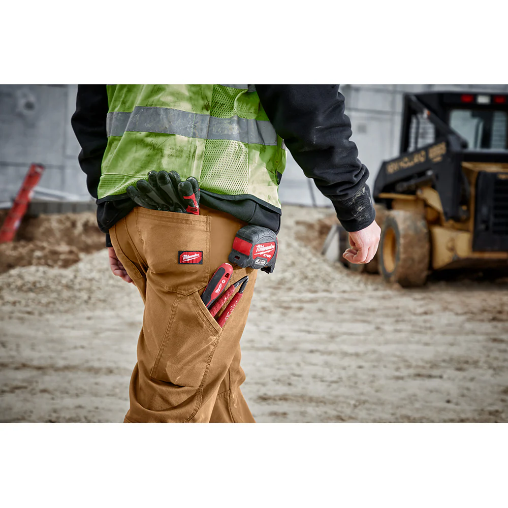 Milwaukee Heavy Duty Flex Work Pants - Khaki - Image 4