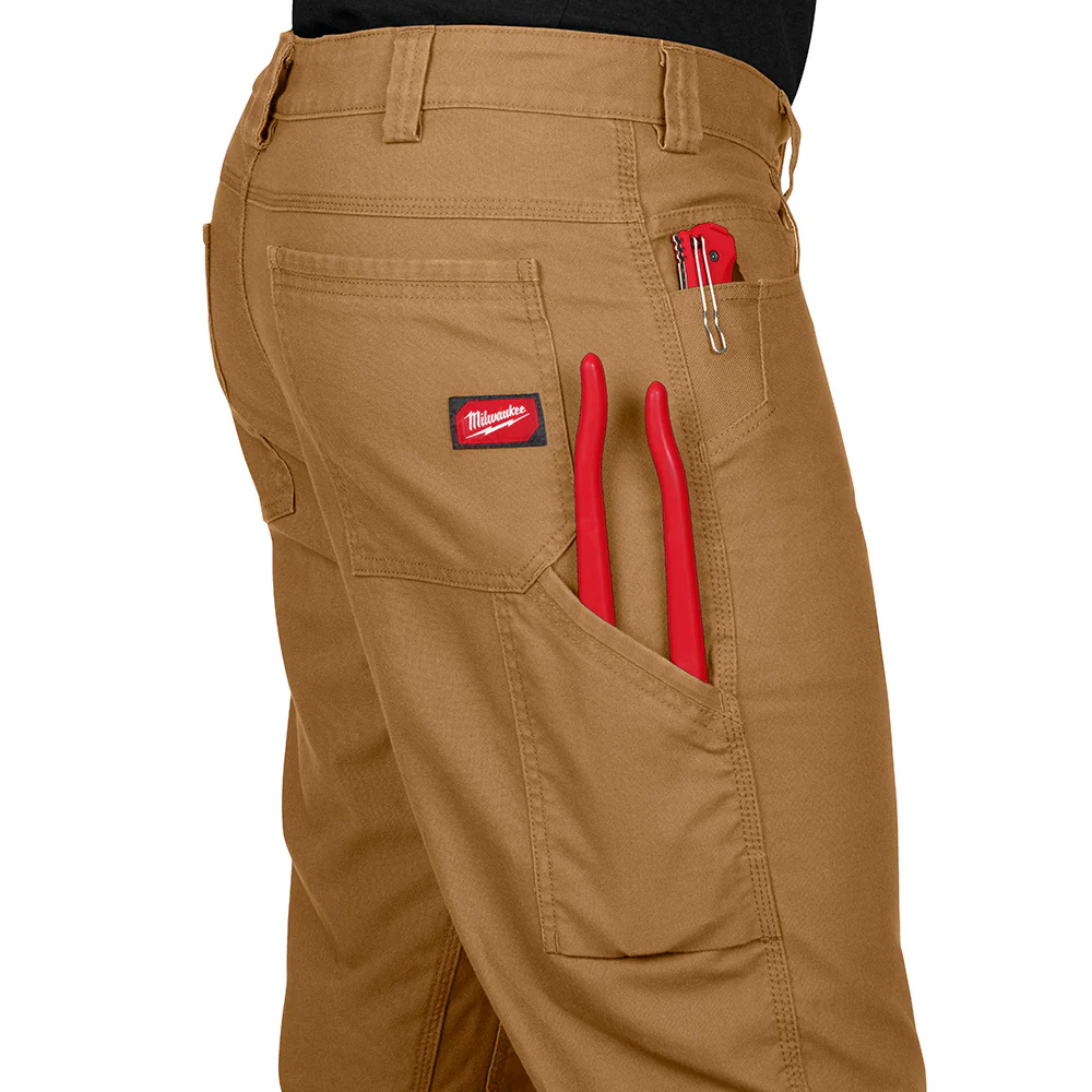 Milwaukee Heavy Duty Flex Work Pants - Khaki - Image 7