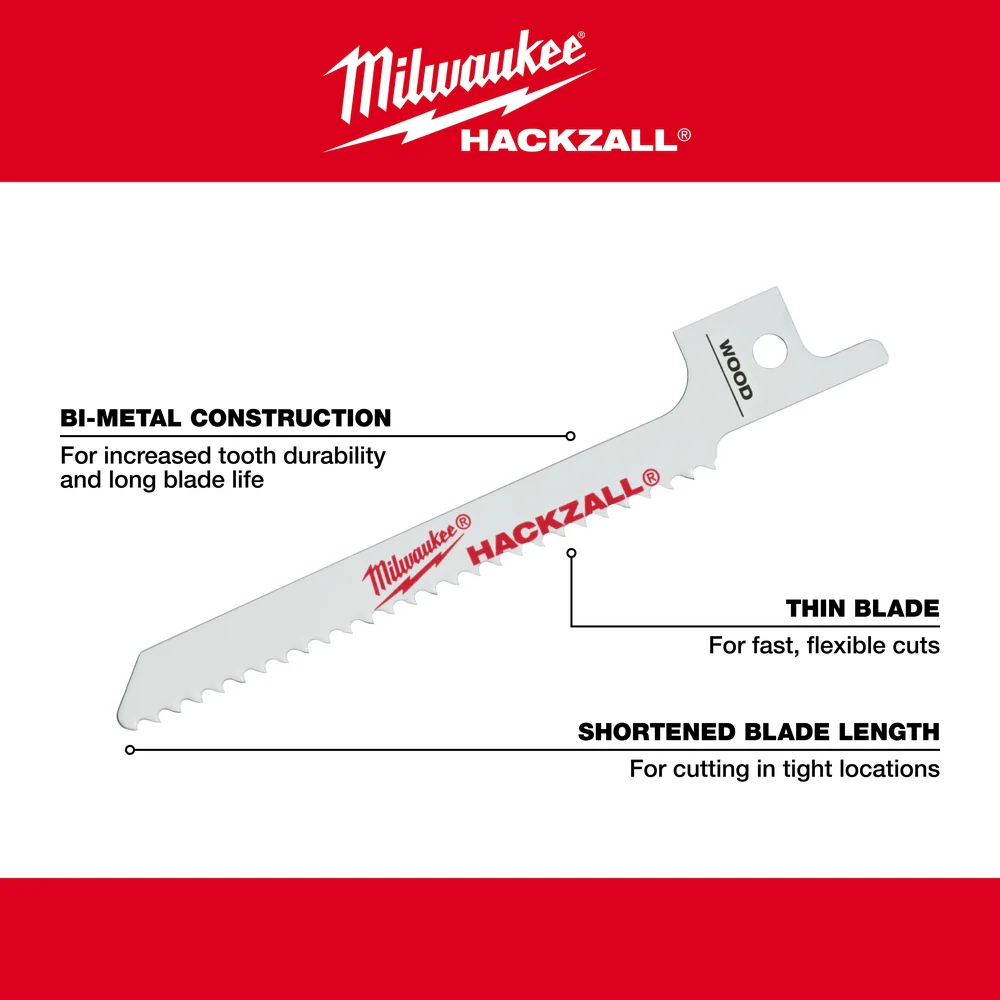 Milwaukee M12 HACKZALLĀ® Bi-Metal Blades - Image 5