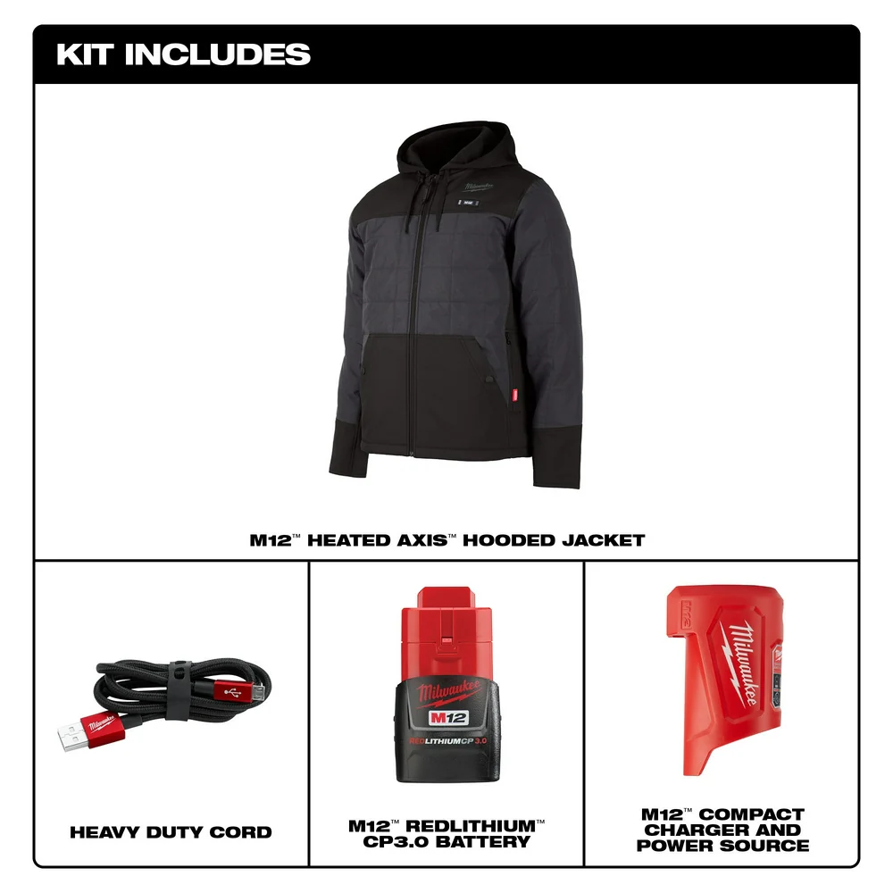 Milwaukee M12 Heated AXIS Hooded Jacket Kit - Image 17