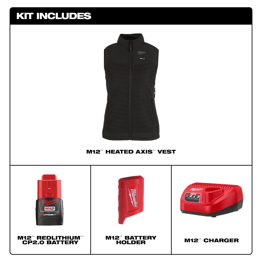 Milwaukee M12 NEXT GEN AXIS Women's Heated Vest Kit - Image 52