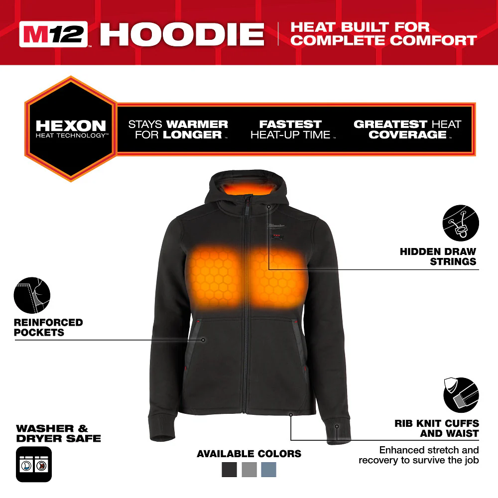 Milwaukee M12 Women's Heated Hoodie Kit - Image 14