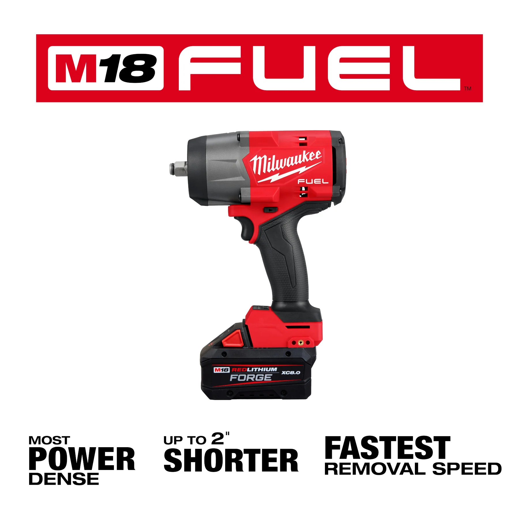 Milwaukee M18 FUEL™ 1/2" High Torque Impact Wrench w/ Friction Ring REDLITHIUM™ FORGE™ Kit - Image 9