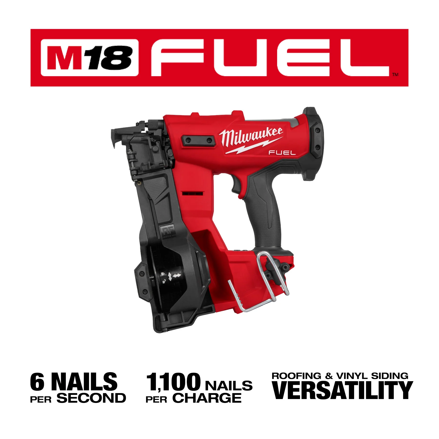 Milwaukee M18 FUEL Coil Roofing Nailer - Tool Only - Image 14