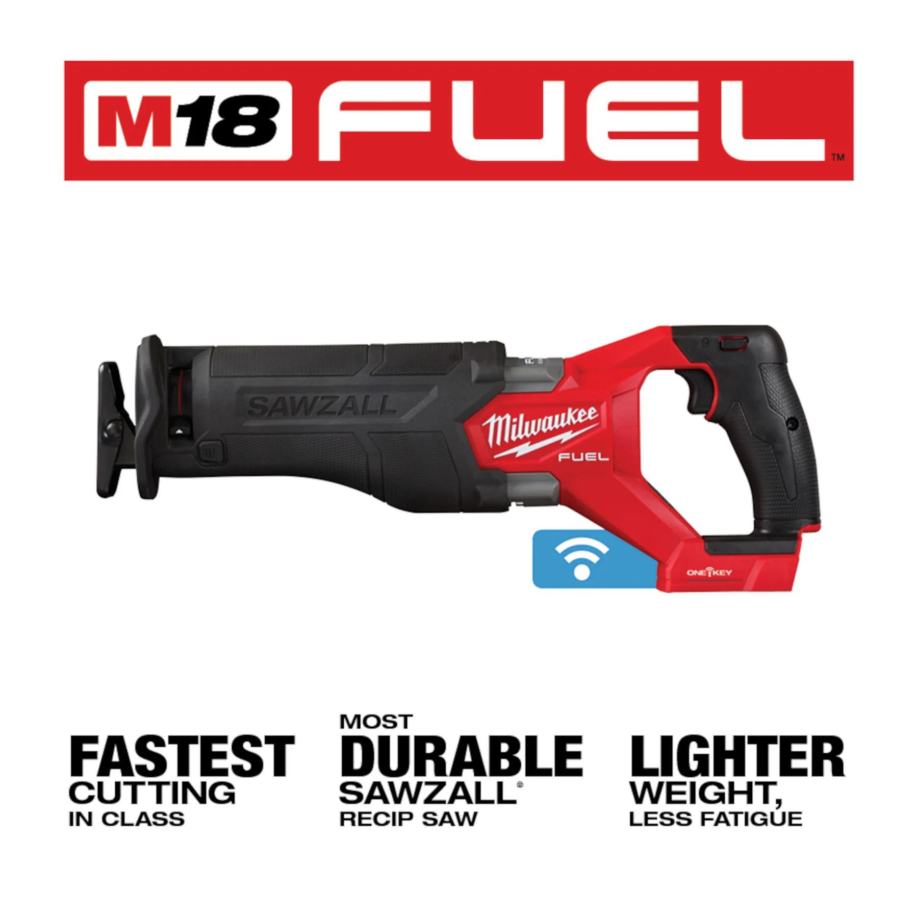Milwaukee M18 FUEL Cordless SAWZALL Reciprocating Saw w/ ONE-KEY - Tool Only - Image 13