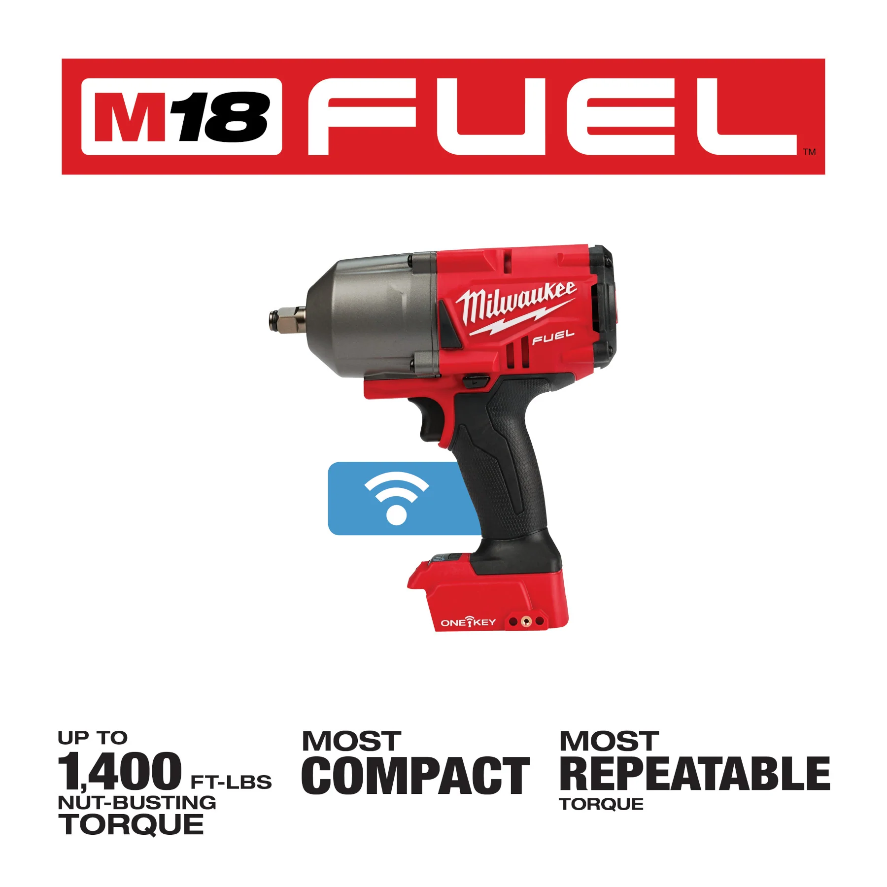 Milwaukee M18 FUEL High Torque 1/2" Impact Wrench Friction Ring w/ ONE-KEY - Tool Only - Image 15