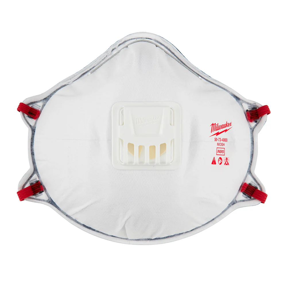 Milwaukee N95 Valved Respirator With Gasket - 10 Pack - Image 5