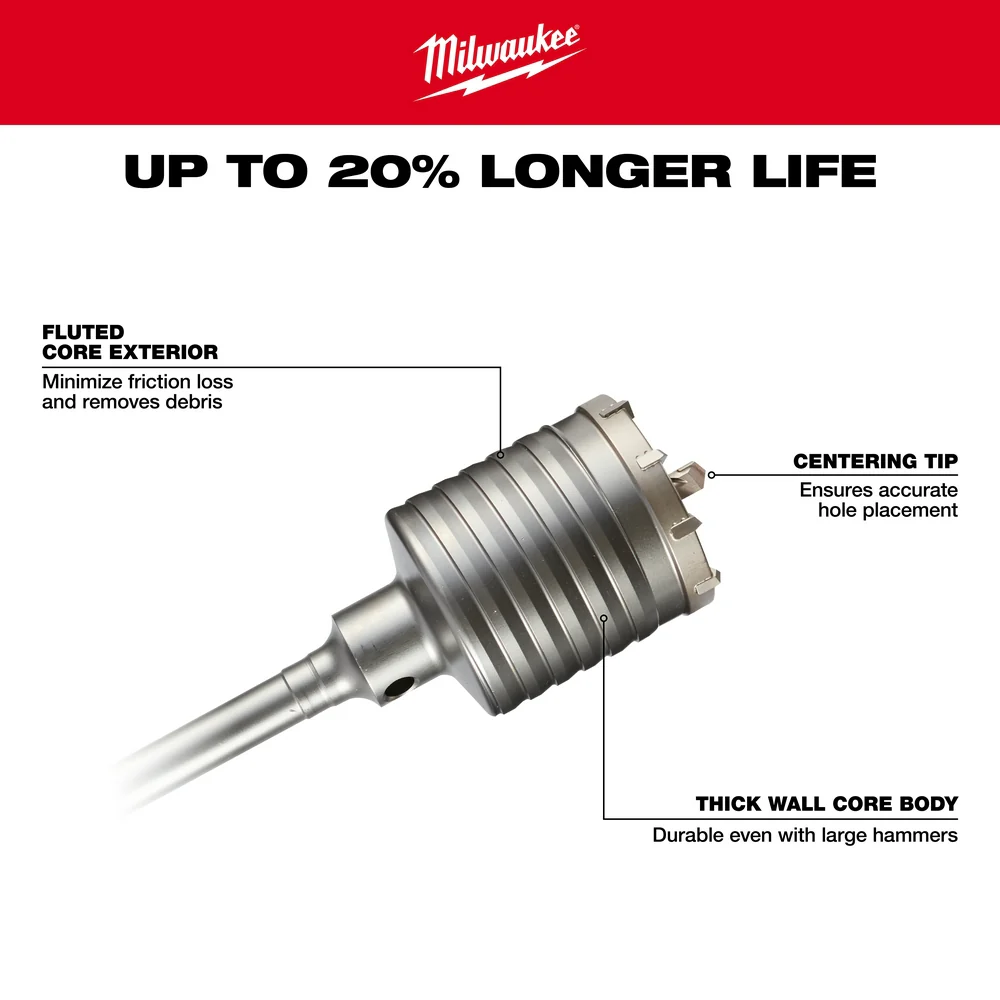 Milwaukee One Piece SDS Max Core Bit - 22" - Image 13