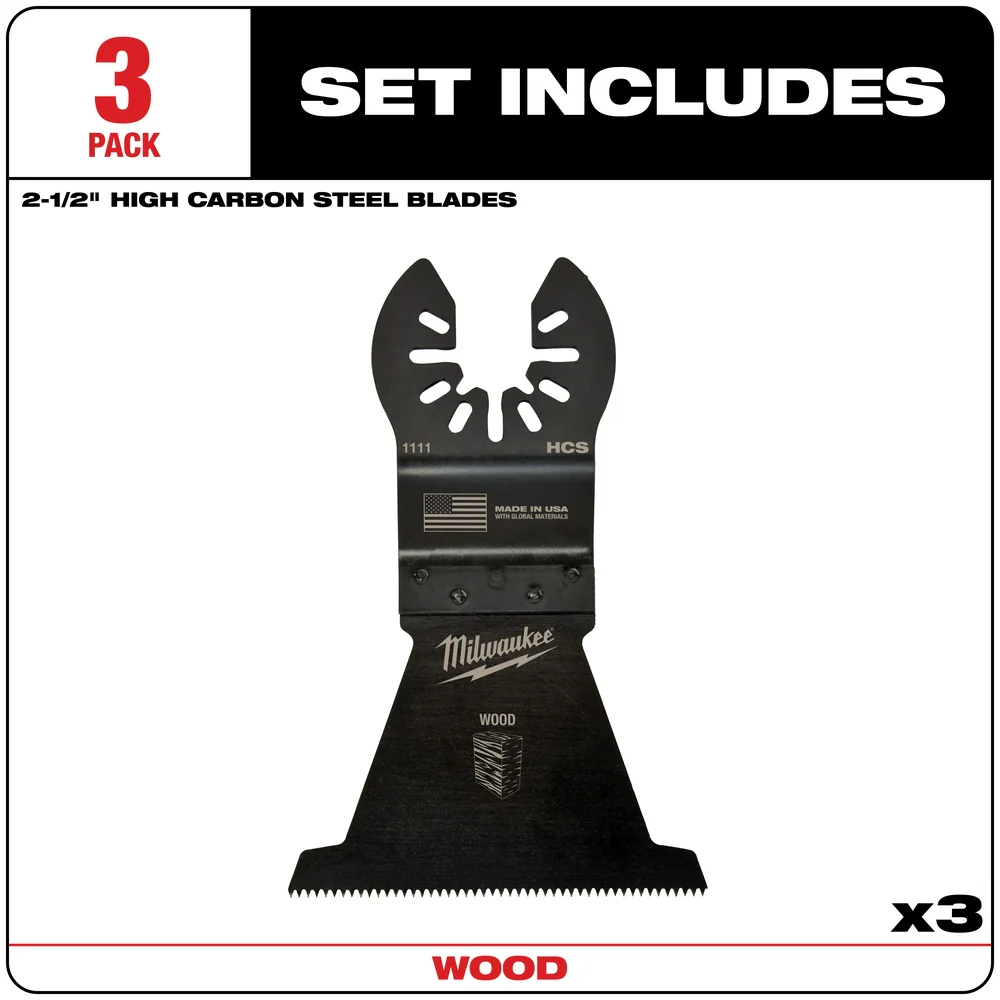 Milwaukee OPEN-LOK HCS Multi-Tool Wood Blades - Image 25