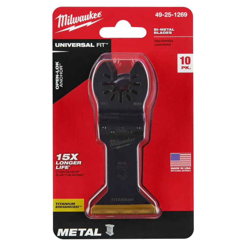 Milwaukee OPEN-LOK Titanium Enhanced Bi-Metal Metal Multi-Tool Blades - Image 31