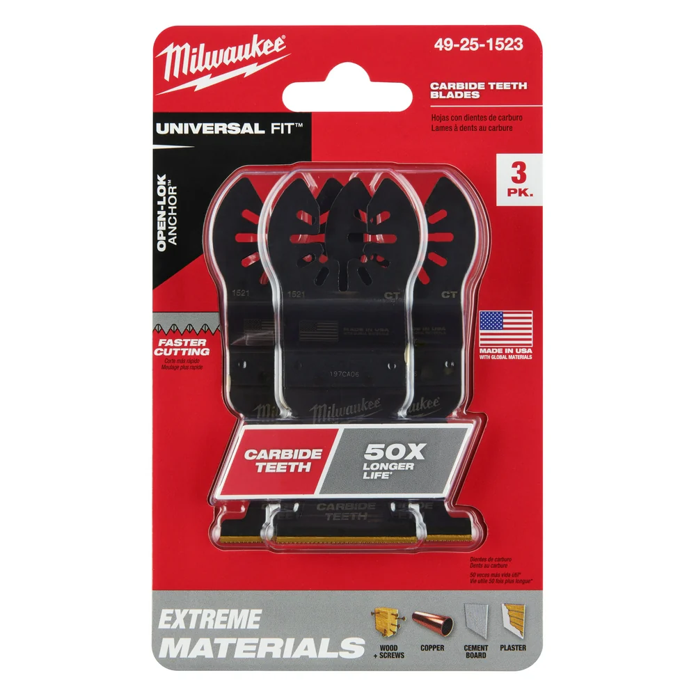 Milwaukee OPEN-LOK Titanium Enhanced Carbide Teeth Metal Multi-Tool Blades - Image 11