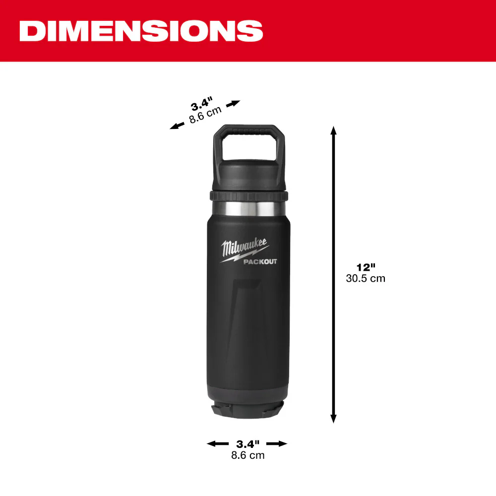 Milwaukee PACKOUT 24 oz. Insulated Bottle w/ Chug Lid - Image 5