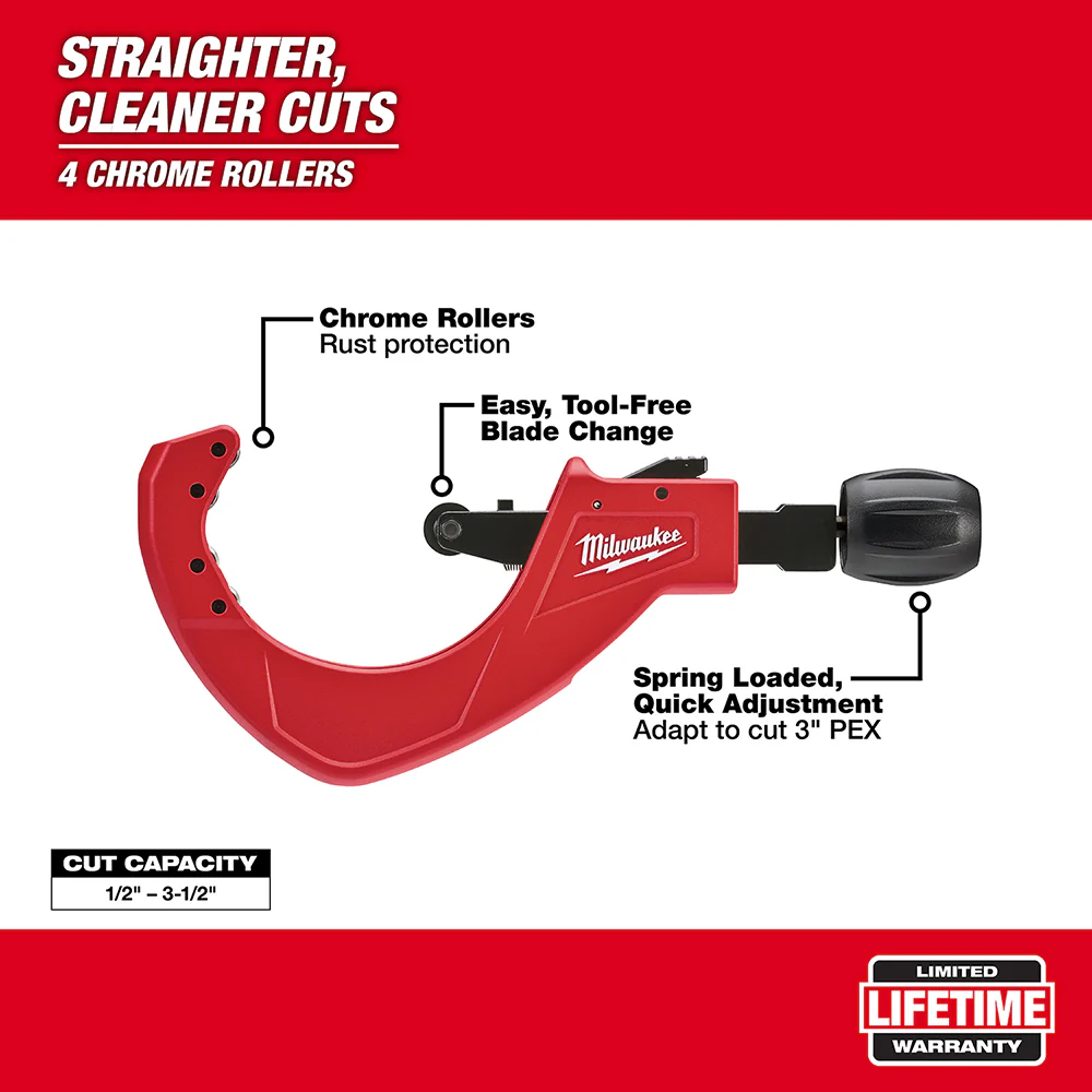 Milwaukee Quick Adjust Copper Tubing Cutter - Image 10