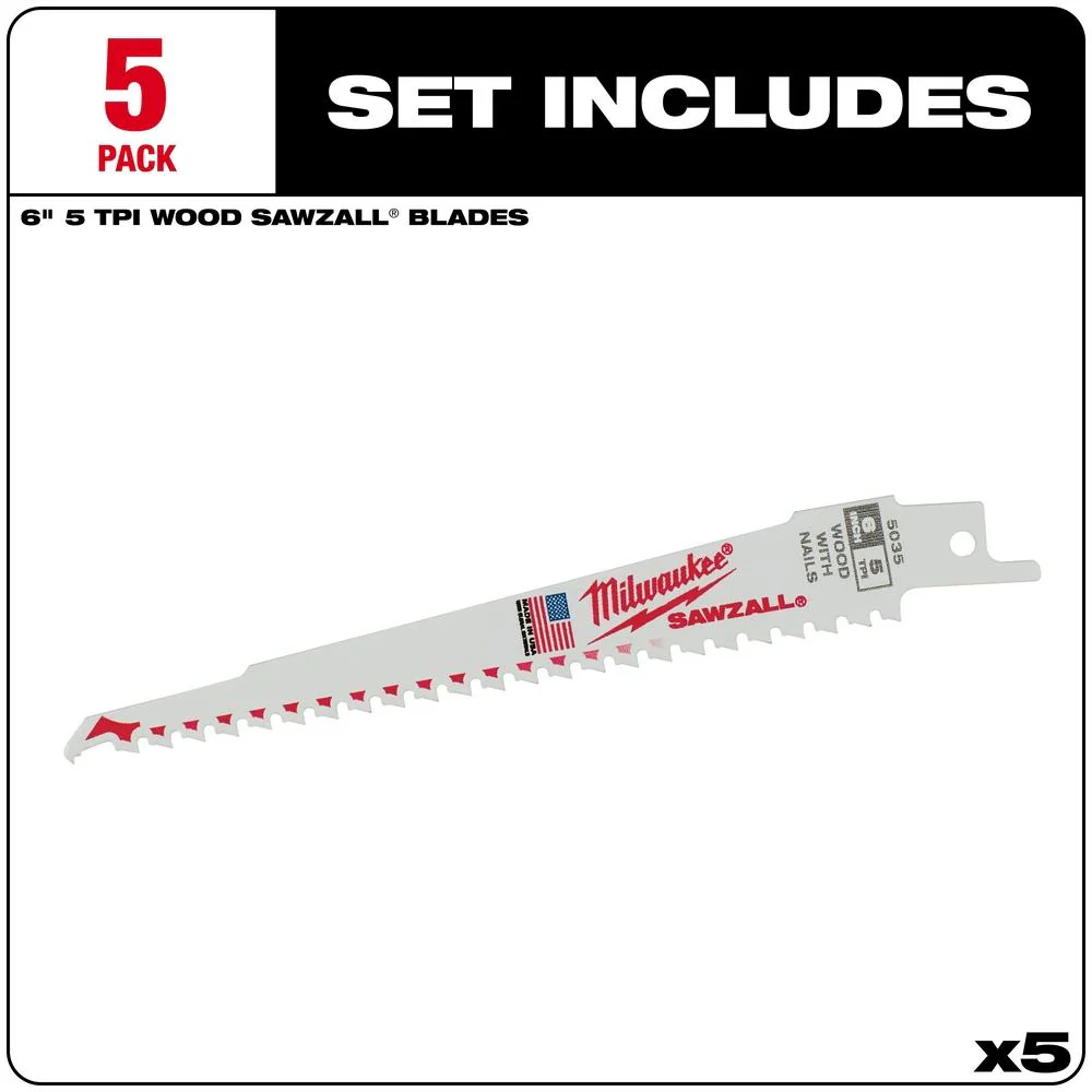 Milwaukee SAWZALL® Nail Embedded Wood Blades - Image 2