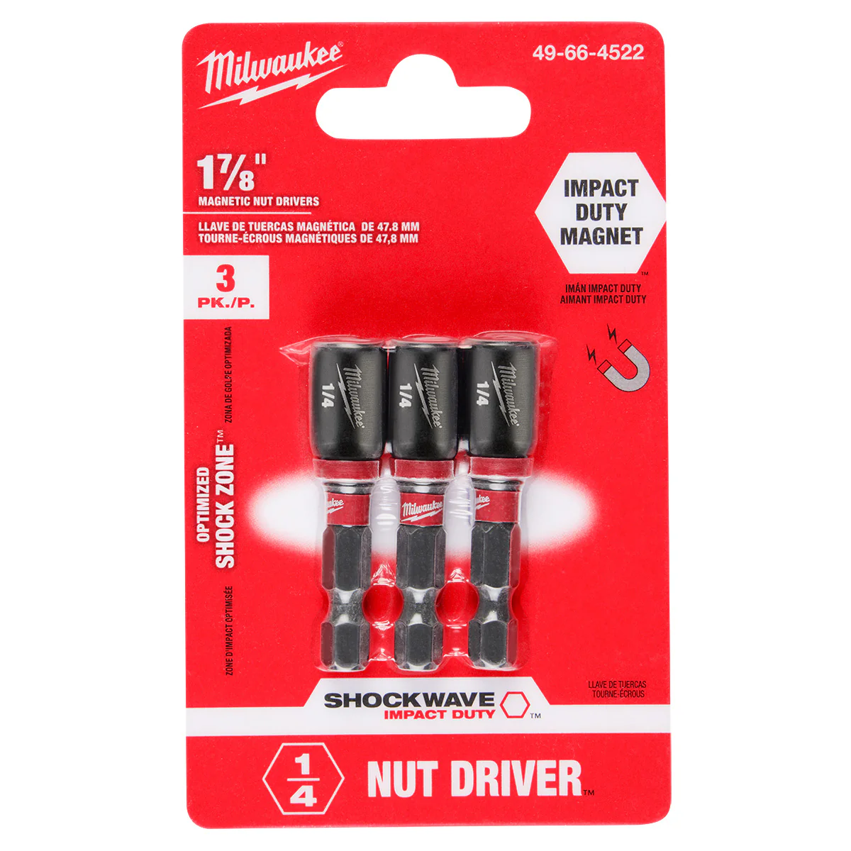 Milwaukee SHOCKWAVE Impact Duty 1-7/8" Magnetic Nut Driver - Image 3