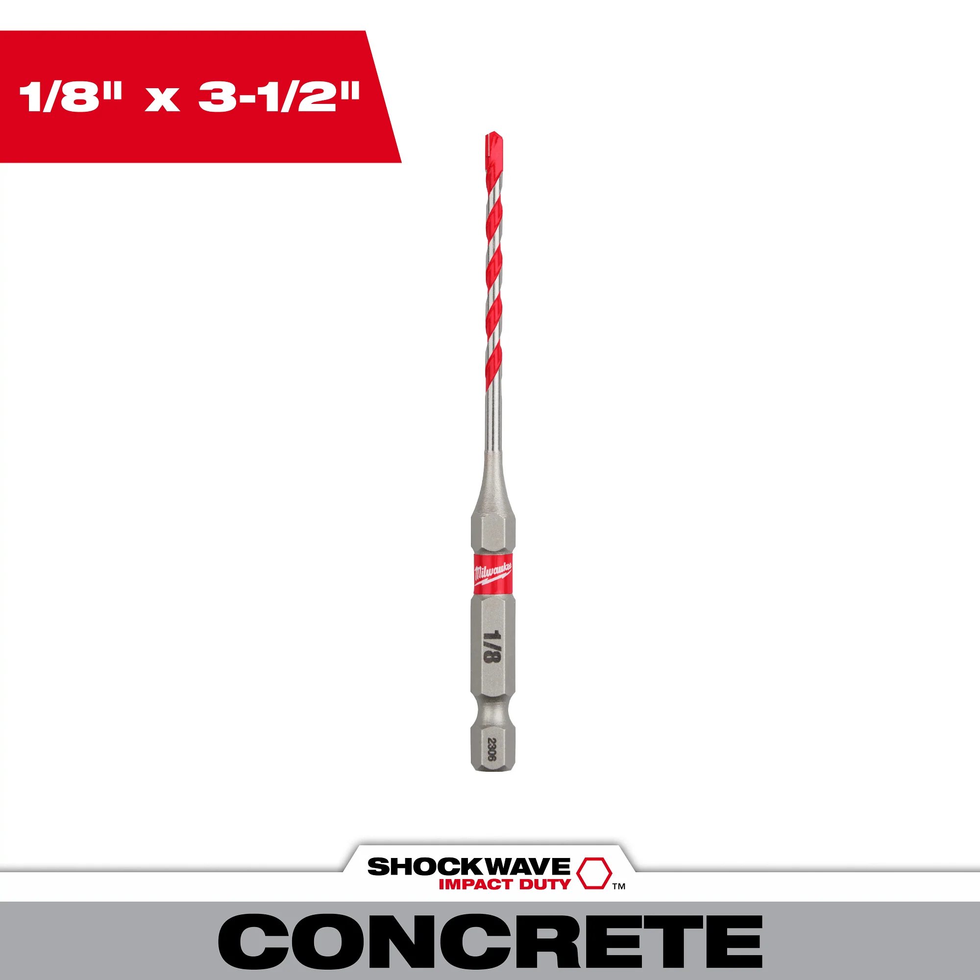 Milwaukee SHOCKWAVE Impact Duty Carbide Hammer Drill Bit with POWER TIP - Image 2