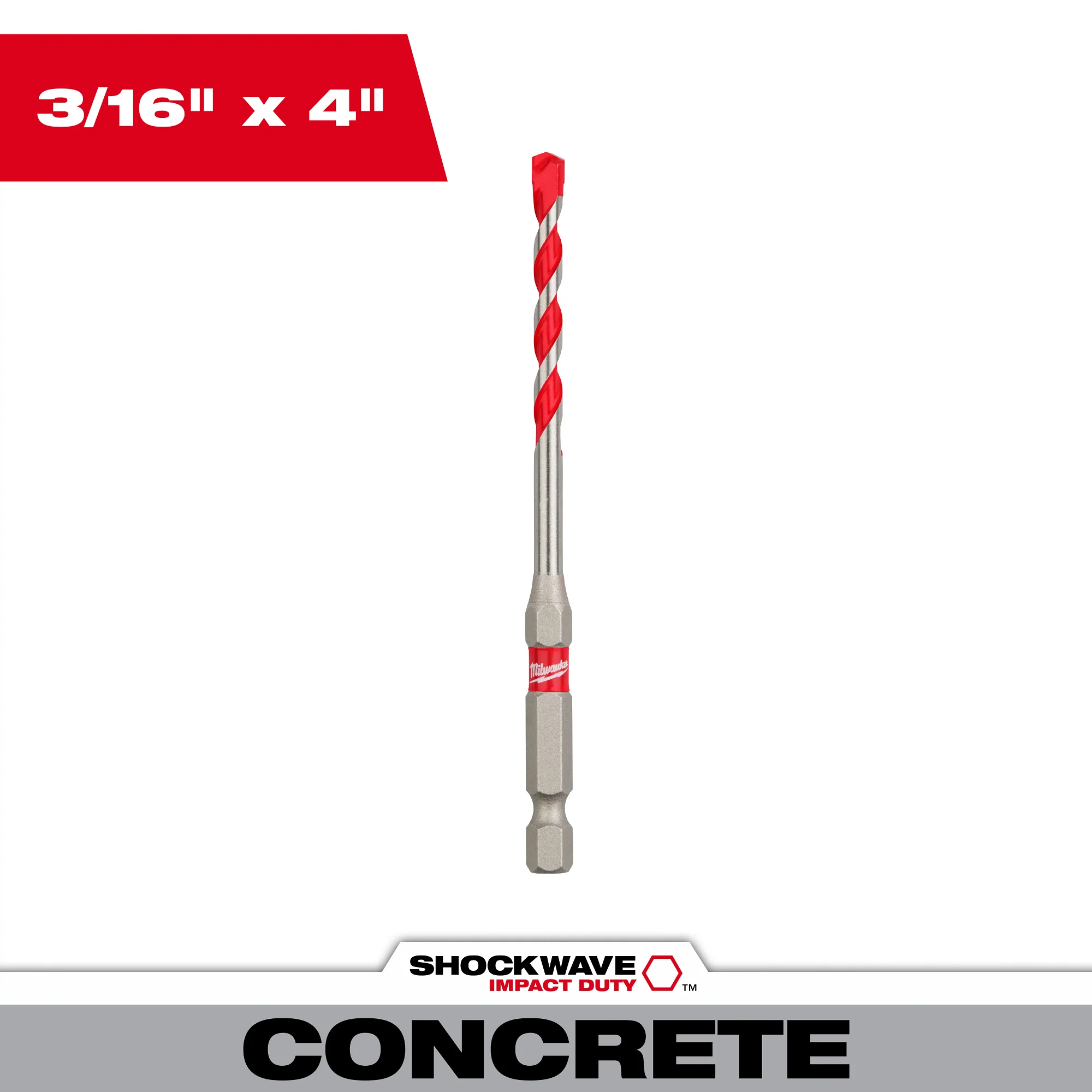 Milwaukee SHOCKWAVE Impact Duty Carbide Hammer Drill Bit with POWER TIP - Image 3