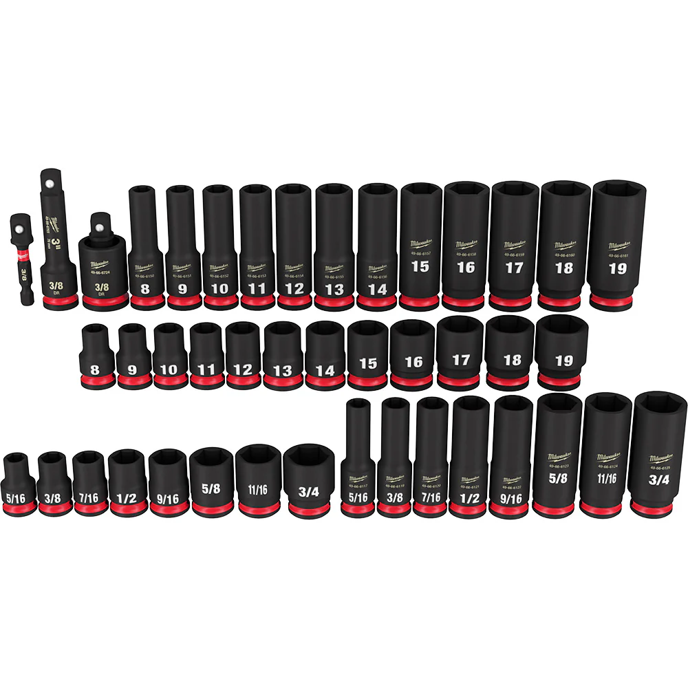 Milwaukee SHOCKWAVE Impact Duty Deep 6-Point Socket Set - Image 3