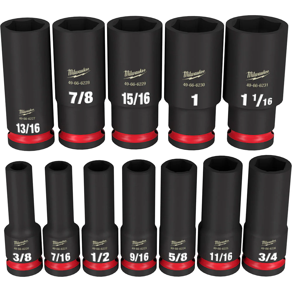 Milwaukee SHOCKWAVE Impact Duty Deep 6-Point Socket Set - Image 7