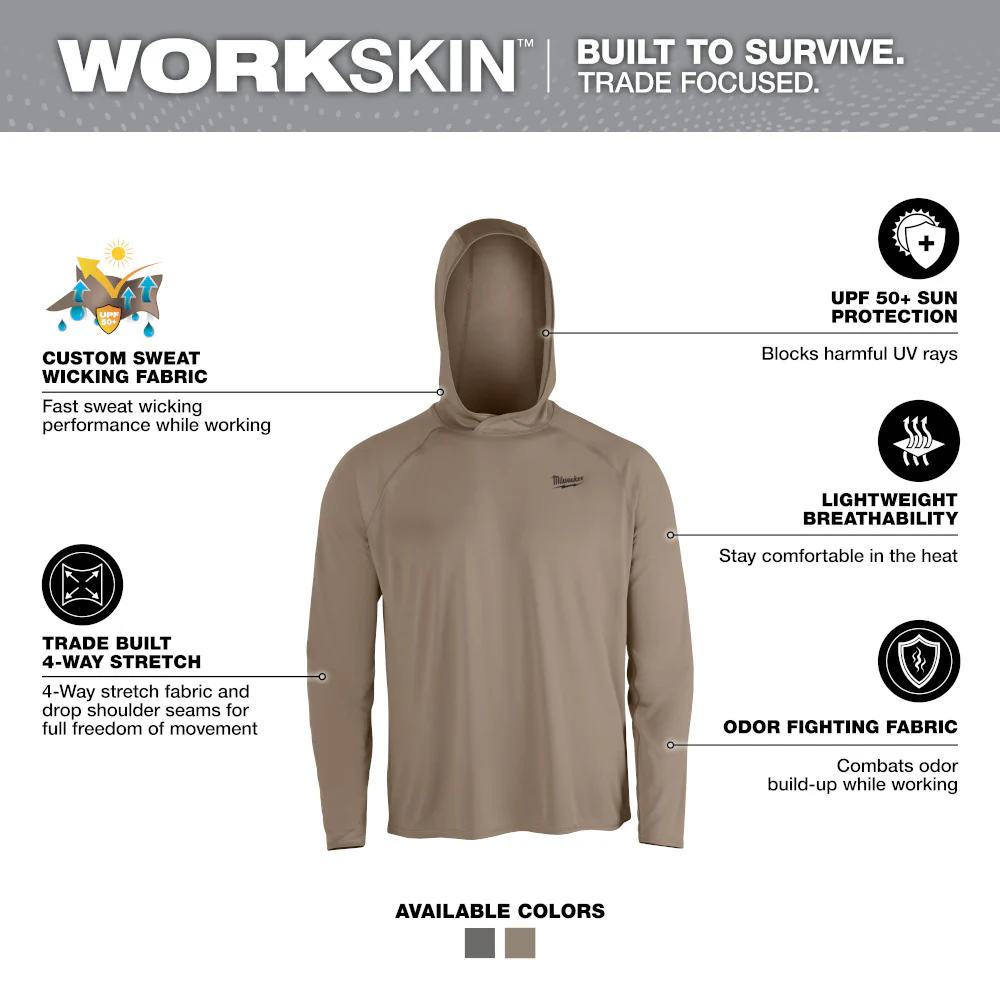 Milwaukee WORKSKIN Hooded Sun Shirt - Image 46