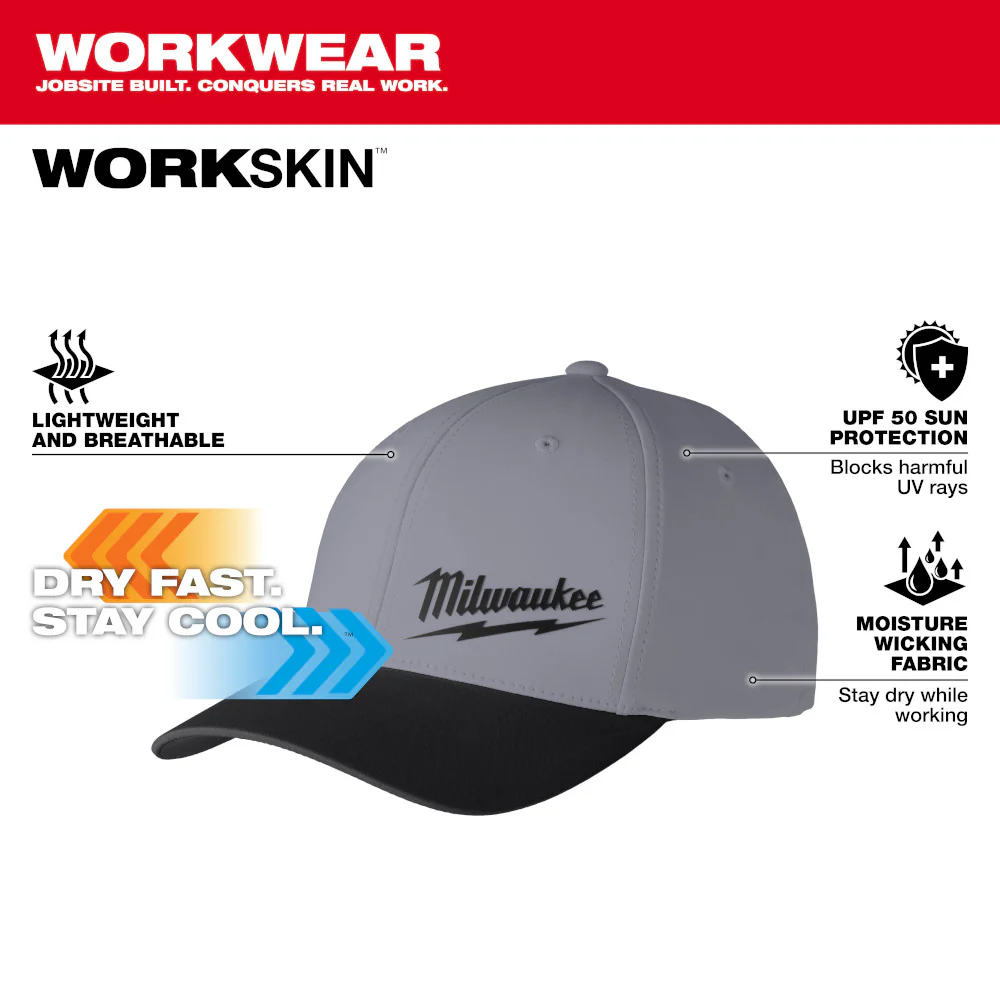 Milwaukee WORKSKIN Performance Fitted Hat - Image 11