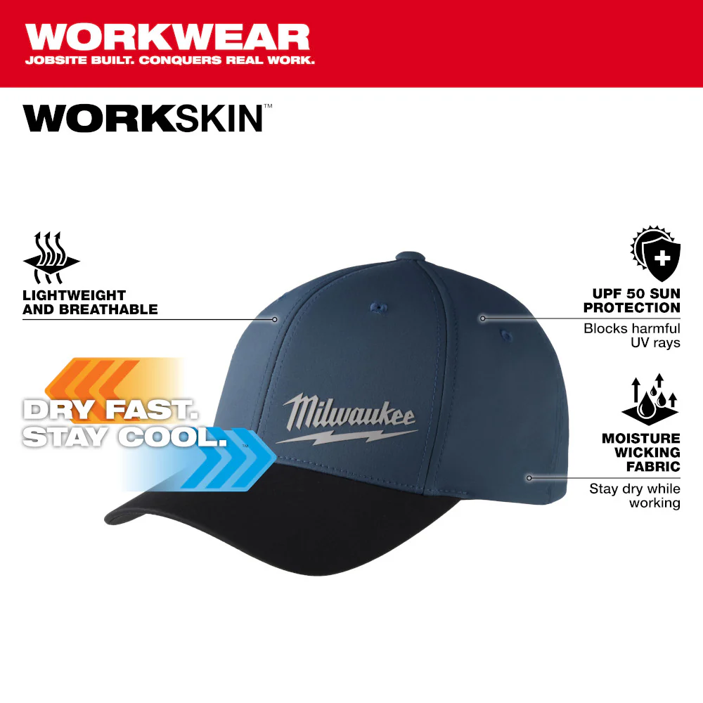 Milwaukee WORKSKIN Performance Fitted Hat - Image 3