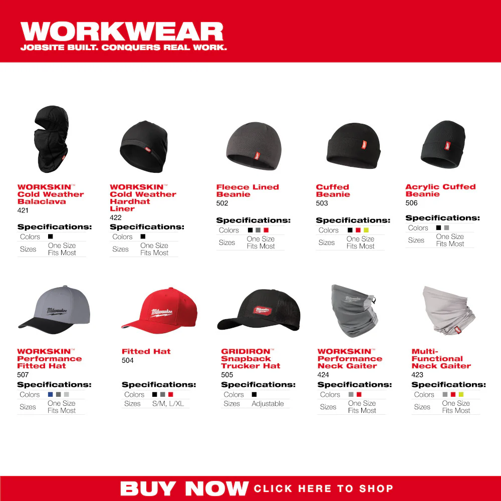 Milwaukee WORKSKIN Performance Fitted Hat - Image 9