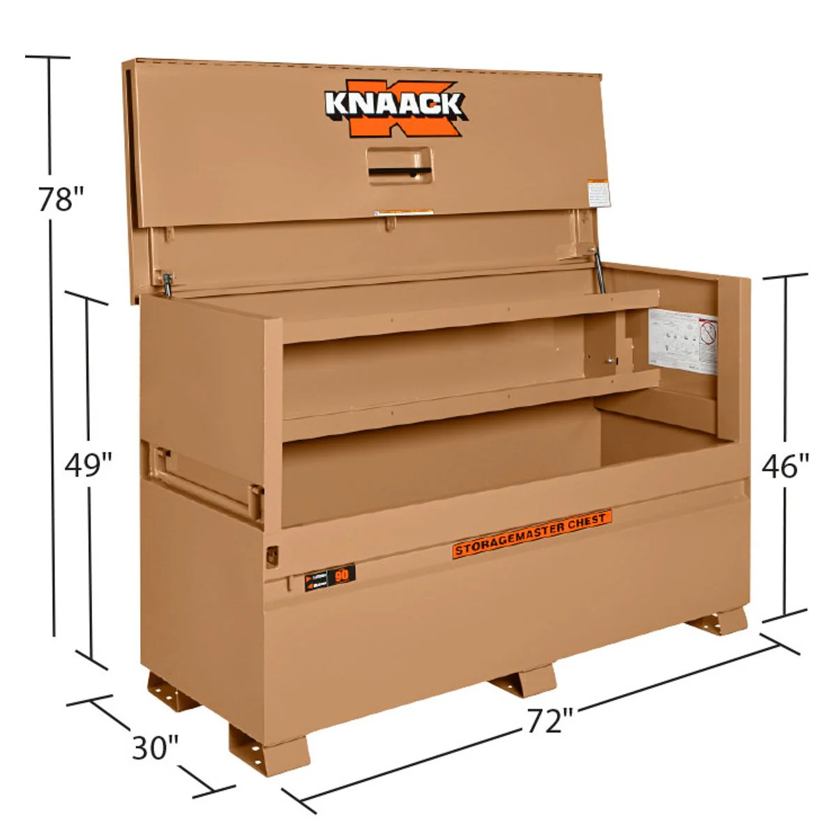 Knaack Model 90 STORAGEMASTER® Piano Box Chest - 72" x 30" x 49" - Image 2