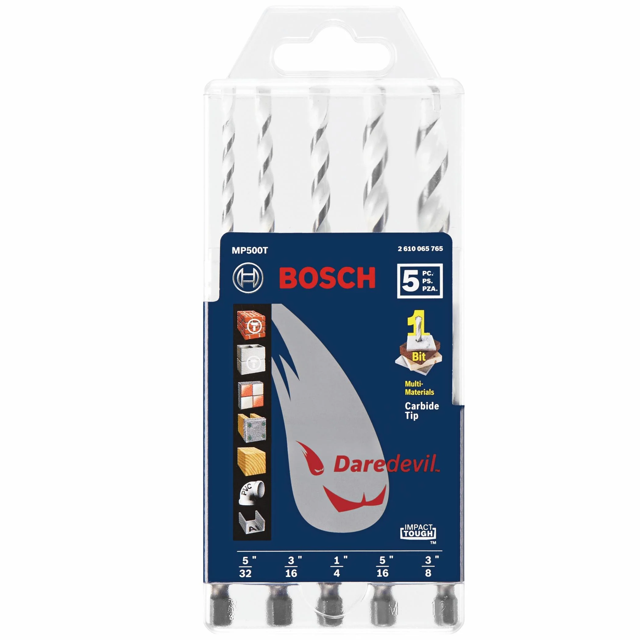 Bosch 5 pc. Daredevil® Multipurpose Drill Bit Set - Image 2