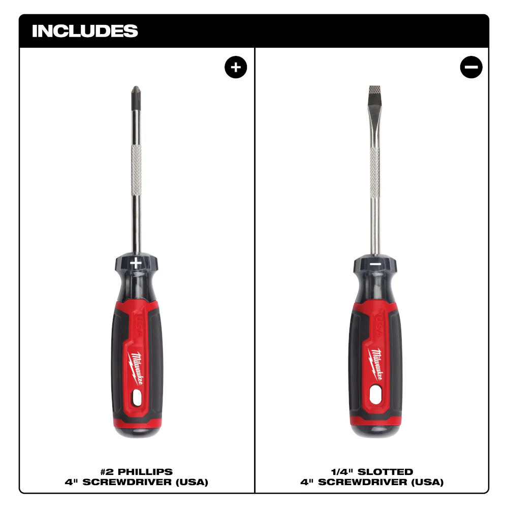 Milwaukee 2 pc. Cushion Grip Screwdriver Set - Image 4