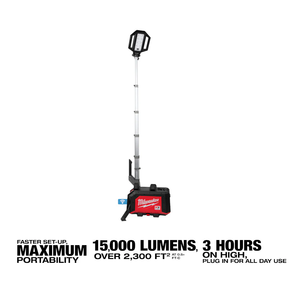 Milwaukee MX FUEL™ ROCKET™ Dual Power Compact Tower Light Kit - Image 3