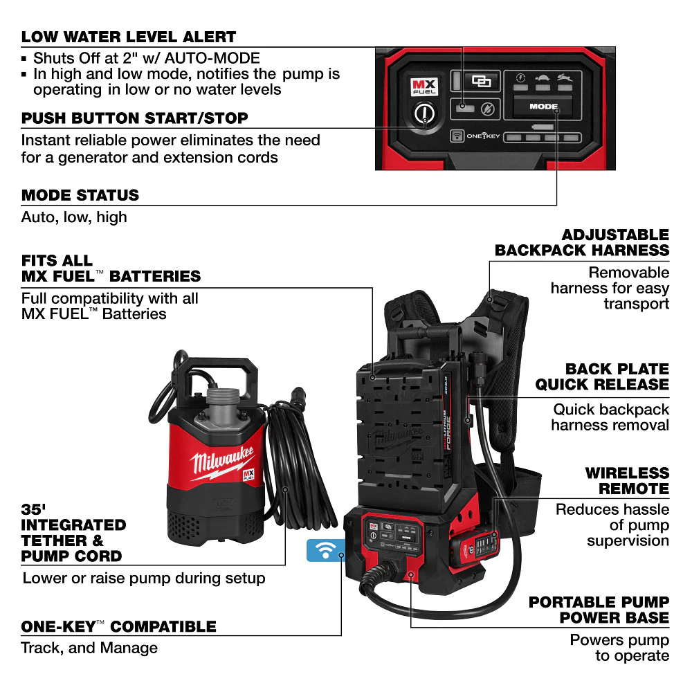 Milwaukee MX FUEL™ 1HP 2" Submersible Pump Kit - Image 15