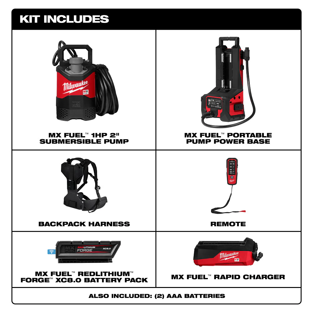 Milwaukee MX FUEL™ 1HP 2" Submersible Pump Kit - Image 3
