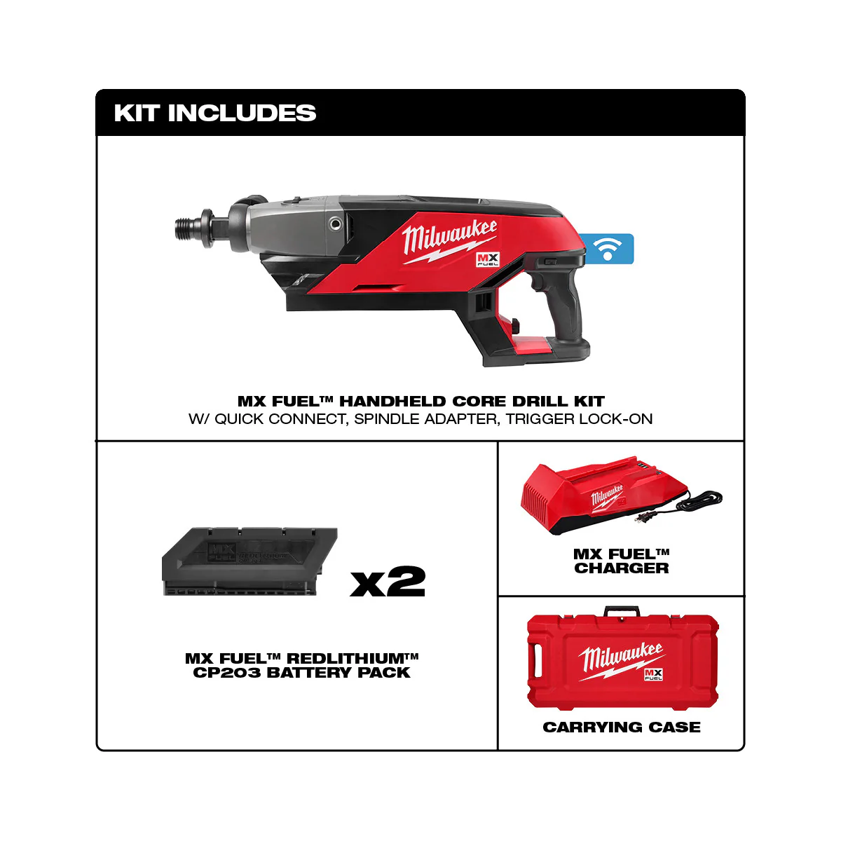 Milwaukee MX FUEL Handheld Core Drill Kit - Image 2